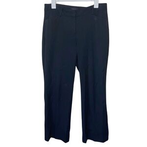 Talbots Pants Black Flat Front Straight Leg Curvy Size 10 Petite
